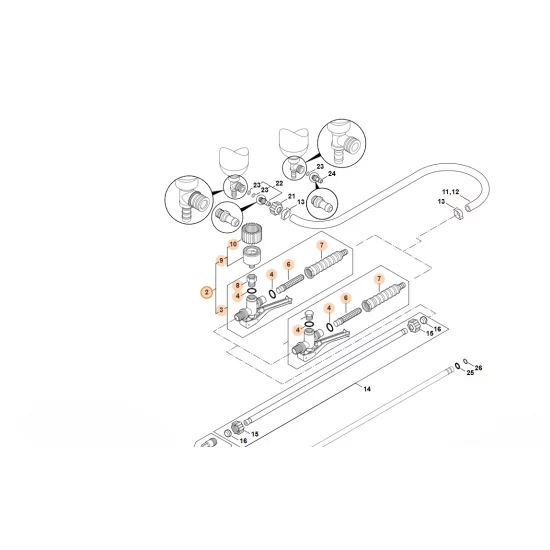 STIHL  Pistolet natryskowy wyposażony w manometr 4247 500 9101